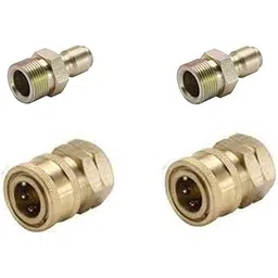 STARQ Quick Connect Adapter Fittings for Pressure Washer Hose Pipe M22 x 15 (Set of 2 Male and 2 Female)-picture-25