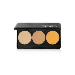 Stars Cosmetics 3 Colors Light, Medium, Yellow Corrector Makeup Concealer Palette Cream - 15 gm-picture-83