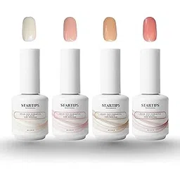 Startips Gel Nail Polish Set- 4 Colors Nude Gel Polish Set For French Nails, Daily DIY Salon Finish Nails At Home, All Seasons Skin Tones Pink Neutral Brown Gel Polish Kit (Uv/Led Lamp Required) Highly Pigmented Shades , Shine Finish. Best Budget Frindly Nail Art Essentials Kit for Students And Beginners. (15 Milliliters X 4)-picture-13