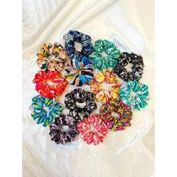 Starvis Women Set of 6 Satin Scrunchies Set-picture-28