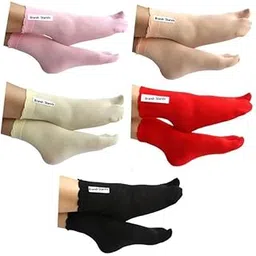 starvis Women's 5 Pairs Ultra-thin Transparent Lace Elastic Short Ankle Socks-(Multicolor)-picture-30