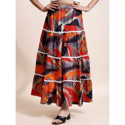 STARWORD Tiered Flared Maxi Skirt-picture-18