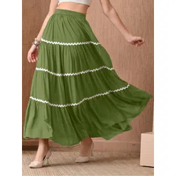 STARWORD Women Polyester Solid A-Line Skirts-picture-24