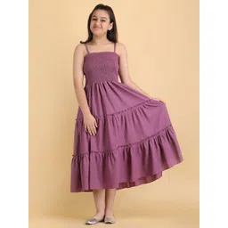 STARWORD Women Self Design Crepe Fit & Flare Midi Dress-picture-12