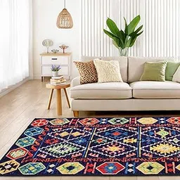 Status Contract Status 5 x 7 Feet Multi Printed Vintage Persian Carpet Rug Runner for Bedroom/Living Area/Home with Anti Slip Backing-picture-24