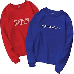 status mantra Women's Sweatshirt T-Shirt | Regular Fit, Round Neck, Breathable Fabric | Trendy Streetwear, Bio-Washed Pullover | Soft Cotton | Pack of 2, Size: Large(L)-picture-41