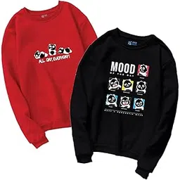 status mantra Women's Sweatshirt T-Shirt | Regular Fit, Round Neck, Breathable Fabric | Trendy Streetwear, Bio-Washed Pullover | Soft Cotton | Pack of 2, Size: XX-Large(2XL)-picture-20