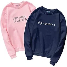 status mantra Women's Sweatshirt T-Shirt | Regular Fit, Round Neck, Breathable Fabric | Trendy Streetwear, Bio-Washed Pullover | Soft Cotton | Pack of 2, Size: XX-Large(2XL)-picture-26