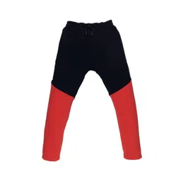 Status Quo Boys Black & Red Self Design Track Pants-picture-22