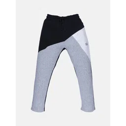 Status Quo Boys Black, Grey & Jaspe Colourblocked Track Pants-picture-23