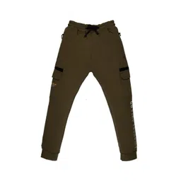 Status Quo Boys Olive-Green Solid Regular Fit Cotton Joggers-picture-18