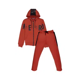 Status Quo Boys Orange & black Typography Printed Tracksuits-picture-43