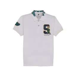 Status Quo Boys Printed Polo Collar Applique T-shirt-picture-45