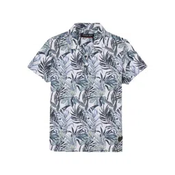 Status Quo Boys Printed Polo Collar Tropical Pockets T-shirt-picture-23