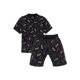 Status Quo Boys Printed Pure Cotton T-shirt With Shorts-picture-26