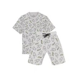 Status Quo Boys Printed Pure Cotton T-shirt With Shorts-picture-55