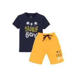 Status Quo Boys Printed Pure Cotton T-shirt With Shorts-picture-48