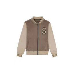 Status Quo Boys Solid Mock Collar Front-Open Sweatshirt-picture-29