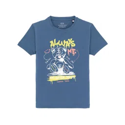 Status Quo Boys Typography Printed Round Neck Cotton T-shirt-picture-21