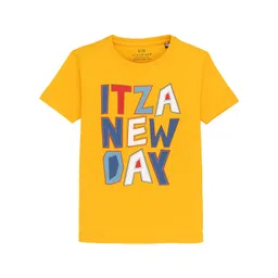 Status Quo Boys Typography Printed Round Neck Short Sleeves Cotton T-shirt-picture-38