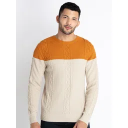 Status Quo Colourblocked Cotton Pullover Sweater-picture-28