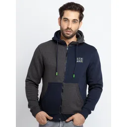 Status Quo Men Grey Colourblocked Cotton Sweatshirt-picture-15