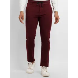 Status Quo Men Maroon Cotton Solid Regular-Fit Track Pants-picture-13