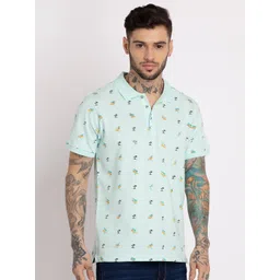 Status Quo Men Printed Polo Collar Cotton T-shirt-picture-14