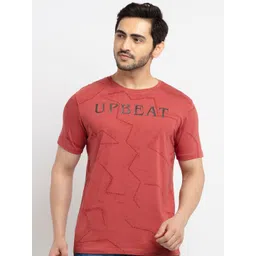 Status Quo Men Red & Black Typography Printed Cotton T-shirt-picture-15