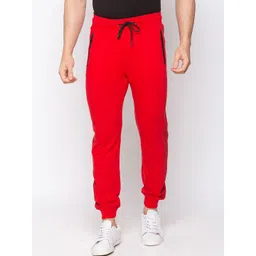Status Quo Men Red Typography Printed Cotton Joggers-picture-14