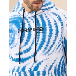 Status Quo Men Tie & Dye Printed Hooded Neck Full Sleeve Sweatshirt image 4