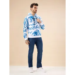 Status Quo Men Tie & Dye Printed Hooded Neck Full Sleeve Sweatshirt image 2