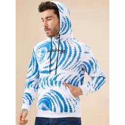 Status Quo Men Tie & Dye Printed Hooded Neck Full Sleeve Sweatshirt image 5