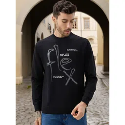 Status Quo Men Typography Printed Round Neck Long Sleeves Regular Pullover Sweatshirt-picture-25