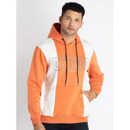 Status Quo Typography Printed Hooded Pullover Cotton Sweatshirt-image-6