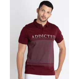 Status Quo Typography Printed Polo Collar Pure Cotton T-Shirt-picture-24