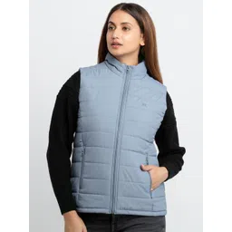 Status Quo Women Blue Padded Jacket-picture-11