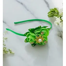 StayBuy™ Flower Headband, Hairband,Handmade Hair Band For Girls & Women, Pack_01, Color-Green-picture-31