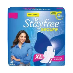 Stayfree 40 Pcs White Cotton Wings Sanitary Pad Packet, Size: XL-picture-10