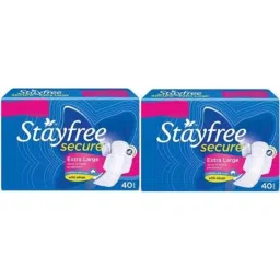 Stayfree Secure 40 Pcs Sanitary Pad Packet, Size: XL (Pack of 2)-picture-30