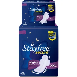 stayfree Secure Nights|Cottony Comfort|Upto 100% leakage protection|Odour Control Sanitary Pad-picture-16