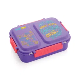 steel lock SmartMeal 2 Partition Stainless Steel Insulated Tiffin for Kids & Adults with Spoon 650 ml - Purple.-picture-18