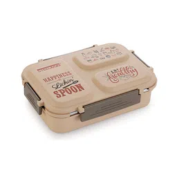 steel lock STEELLOCK SmartMeal 3-Partition Stainless Steel Insulated Tiffin for Kids & Adults, Leak-Proof Lunch Box with Silicone Gasket Lid, Bento Box for School, Office, Boys & Girls, 600 ml Brown-picture-25