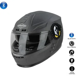 steelbird Bluetooth Full Face ISI Certified Helmet for Men with Inner Smoke Sun Shield Motorbike Helmet-picture-13