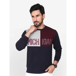 Steele Typography Printed Round Neck Pullover Cotton Sweatshirt-picture-32