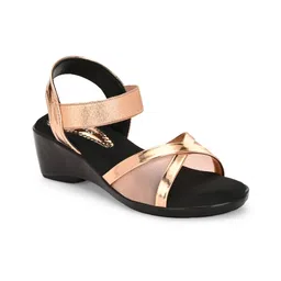 Stefens Solid Open Toe Sandals - Golden-picture-12