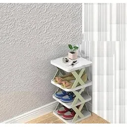 STELITE Premium Shoe Rack, stackable storage organizer for bedroom entryway, adjustable rack, slots shelf,tower rack shoes home portable slippers shelf organiser (4 Layer)-picture-24