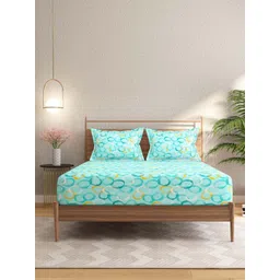 STELLAR HOME Aloha Blue 180 GSM Printed AC Room Double Bed Blanket With Pillow Covers-picture-24