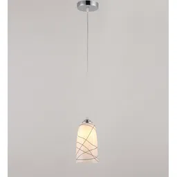 stello Antique White Glass Hanging Light image 3