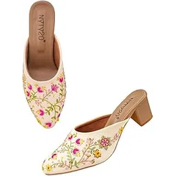 stepella “Women’s Cream Embroidery Hill Jutti – Handcrafted Ethnic Slip-On Flats with Elegant Detailing & Comfortable Cushioned Sole”-picture-15